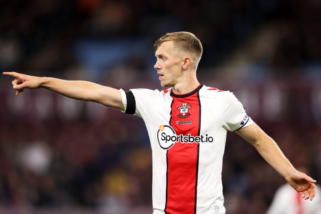 James Ward-Prowse in action for Southampton against Aston Villa
