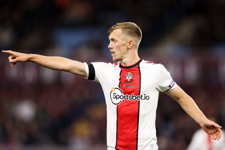 James Ward-Prowse in action for Southampton against Aston Villa