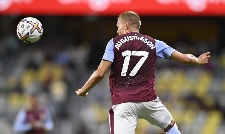 Ludwig Augustinsson in action for Aston Villa