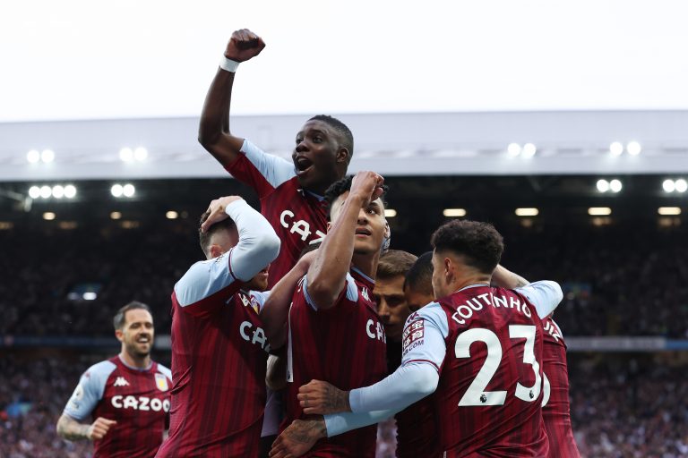 Marvelous Nakamba celebrates with Aston Villa