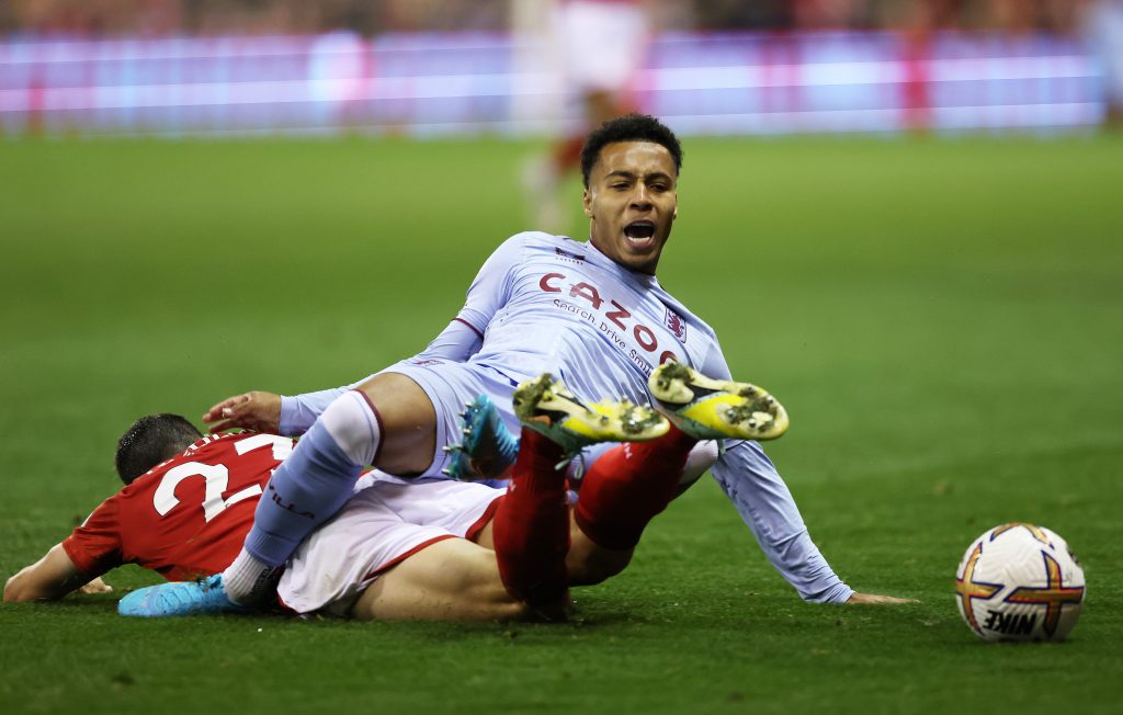 Cameron Archer in action for Aston Villa against Nottingham Forest
