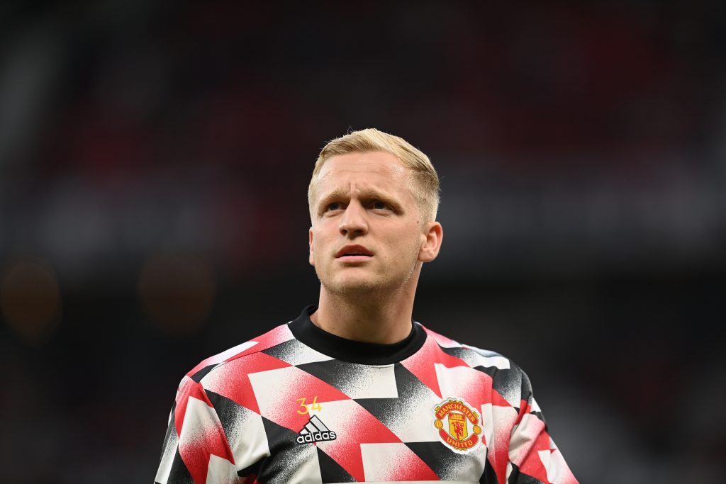 Donny van de Beek with Manchester United