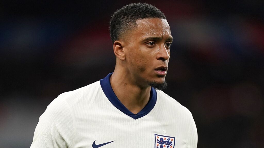 Ezri Konsa playing for England during Aston Villa-linked World Cup coverage