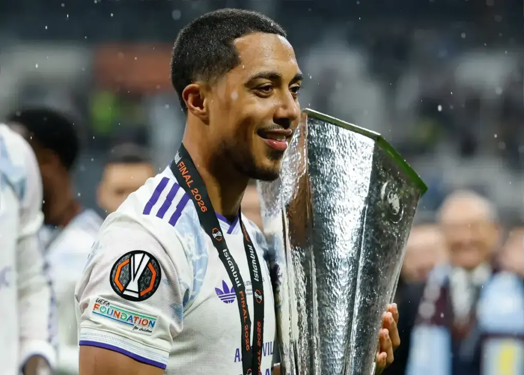 Youri Tielemans playing for Aston Villa