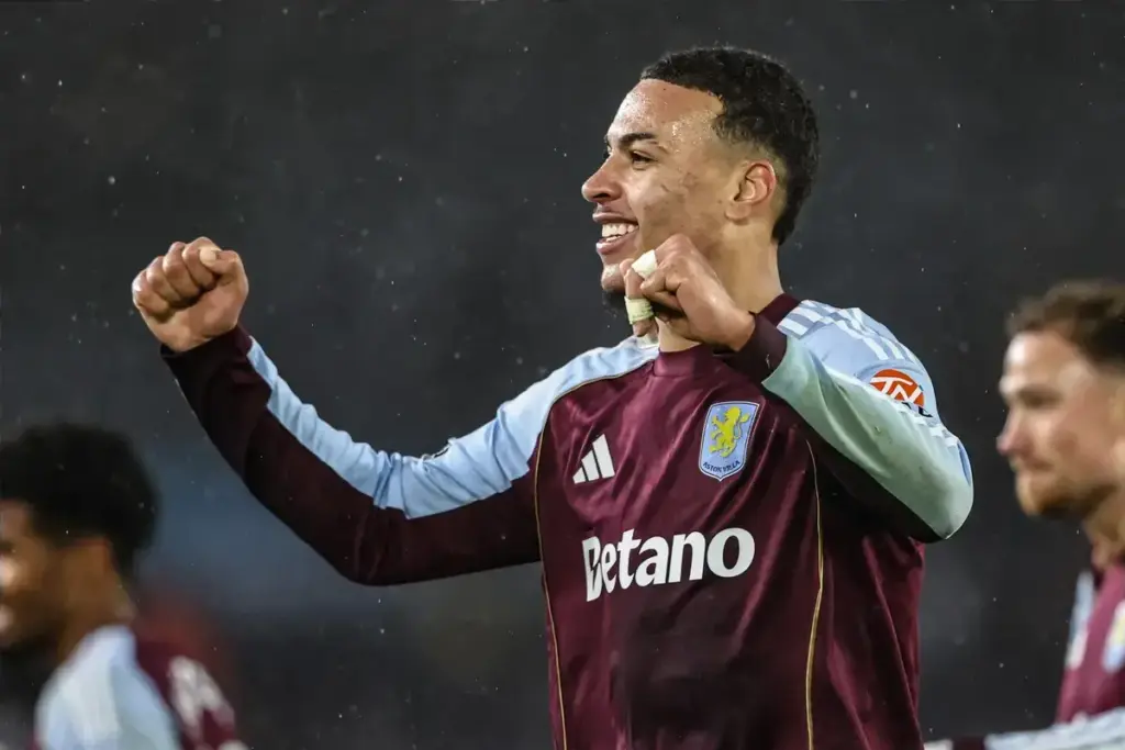 Morgan Rogers celebrates after Aston Villa agree British-record sale
