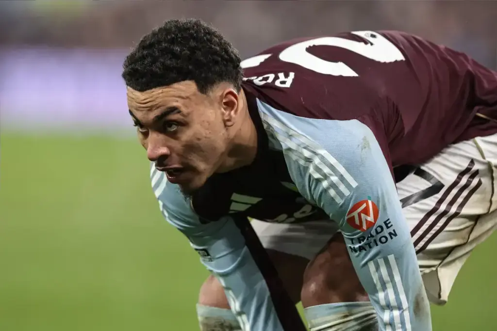 Morgan Rogers in action for Aston Villa amid £117m transfer talk