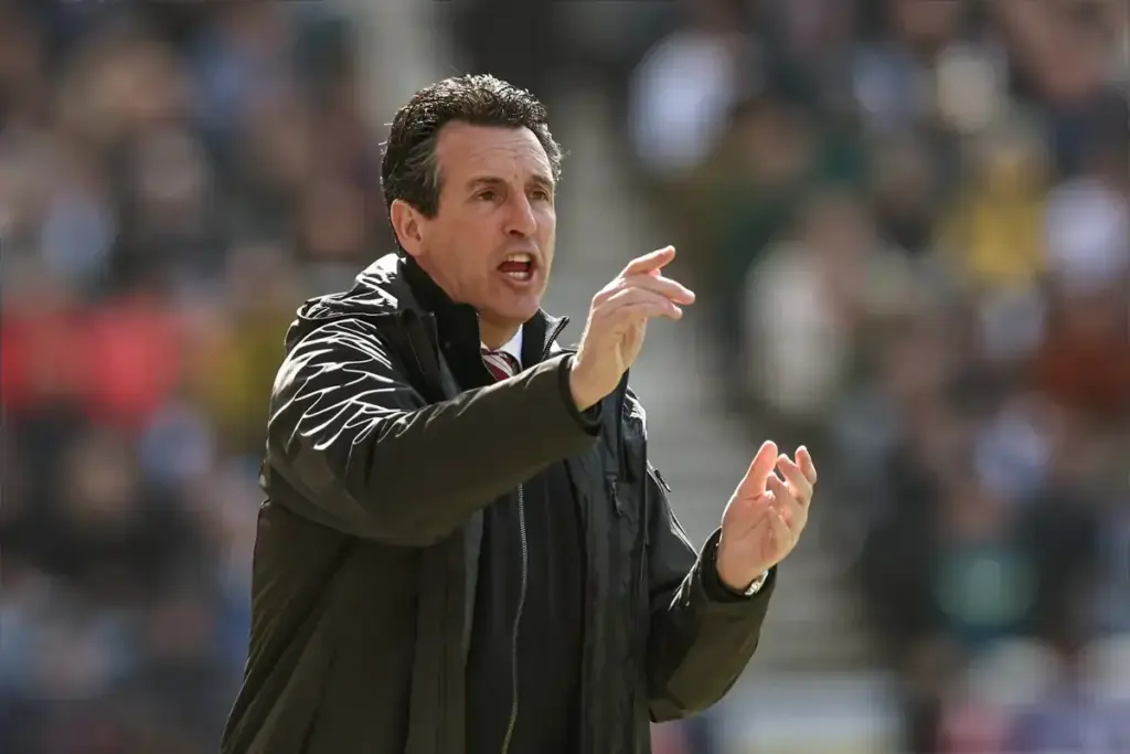 Unai Emery reacts after Modou Keba Cisse decision in Villa defeat