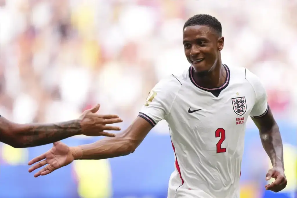 Aston Villa star celebrates scoring in a World Cup classic