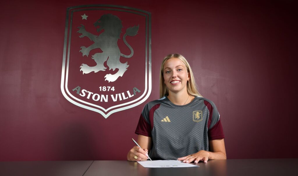 Emily Ramsey signing for Aston Villa Women as goalkeeper