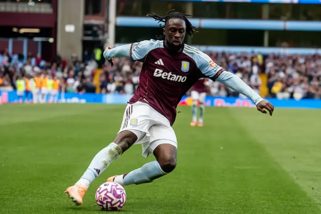Evann Guessand in Aston Villa training kit amid exit talks