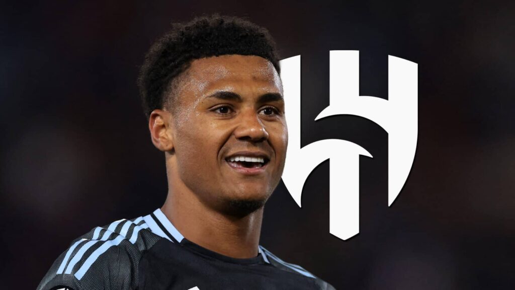 Ollie Watkins with Al Hilal badge