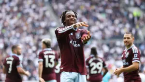 Tottenham 2-3 Aston Villa: Manzambi stars as Emery claims first league win